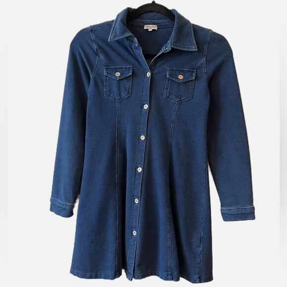 Splendid Girls Denim Shirt Dress Size 10 - Picture 1 of 7